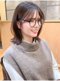 ナチュラルボブ前髪ありイメチェン20代30代40代50代ショートボブ
