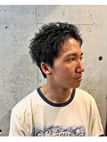リベルテ グリット(Liberte Grit)&nbsp;スパイキーショートメンズ黒髪アップバング無造作ヘア短髪