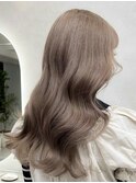 A42ダブルカラーミルクティーカラーグレージュヘア韓国ヘアー