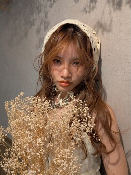 ザ ラブズ ラフズ ヘアー 本店(the loves laughs hair) ラテベージュxゆるふわロング/ロングレイヤーカット