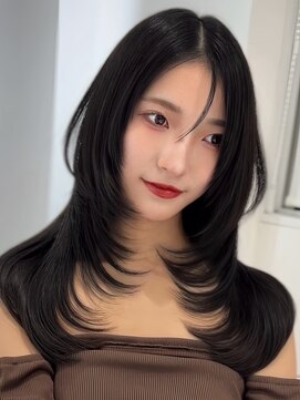 ヨロ 渋谷(YOLO) 韓国ヘアーハッシュカットレイヤーカットハイライトカラー