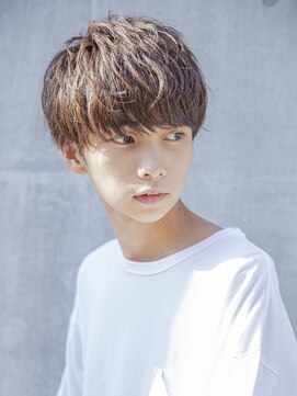 シティ(CITY) フェザーパーマブルーブラックサーフカールスパイキーショート