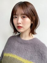 セイドット リー(Say. Ree)&nbsp;say.ボブくびれレイヤーボブオリーブグレーダークレッドベージュ