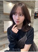 透明感カラー チャコールグレーくびれヘア【肥田亜沙美】