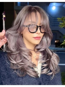 ヌエン 渋谷(NU/EN) ミディアムレイヤー カット/カーテンバング/バタフライレイヤー