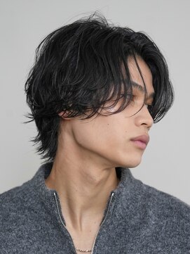 レタッチバイフィフス(RETOUCH by fifth) 原宿センターパートルーズパーマツーブロックメンズパーマ眉毛