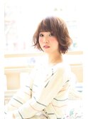 パーマでお手入れ簡単ショートスタイル