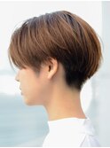 大人かわいい マニッシュショート ネイビーカラー フレンチボブ