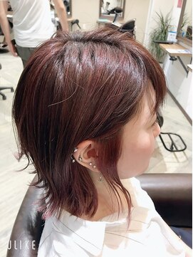 バグズ ヘアデザイン 桔梗が丘店(Baguz HAIR DESIGN) 【さりげない可愛さ】フェミニンピンク☆シークレットハイライト