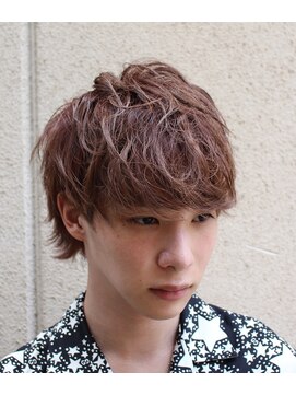 リレーションメンズヘアー(RELATION MEN'S HAIR) メンズショートウルフ／カルマパーマ／アッシュブラック