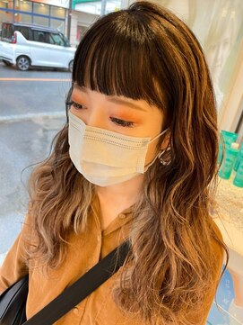 アッシュ 武蔵小金井店(Ash) ＊バレイヤージュ×ハイライト×ミルクティーカラー＊