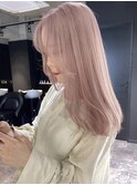 my42_ピンクミルクティーベージュ/ハイトーン/ダブルカラー