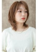 逆グラデーションカラー艶感金髪ボブウルフ312Z上尾20代30代40代