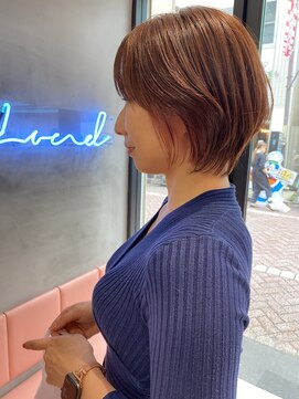 ロンドポレール 北千住(Lond polaire) 【伊勢】大人美人ショート/セクションカラー/ペールベージュ