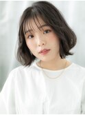 くせ毛風エアリー黒髪大人ナチュラルミディb小山20代30代40代