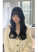レイヤーカット×黒髪ロング