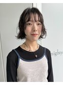 ゆったりウェーブのボブパーマ