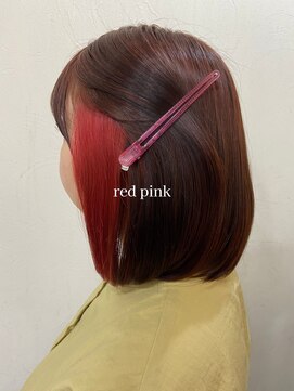 ソイクフ 四条大宮店(SOY-KUFU) 20代30代40代◎レッドピンクのインナーカラー