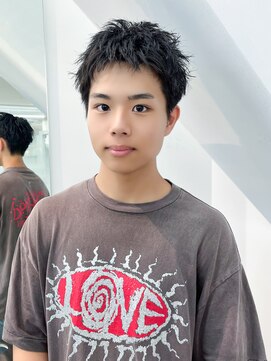 アルバム 渋谷パルコ(ALBUM) ブルーブラックフェザーパーマサーフカール_F20265