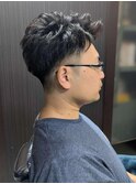 メンズカットツーブロックショート