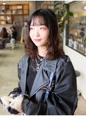 #パーマ ＃ミディアムレイヤー＃ウェーブヘア