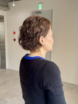 【くせ毛カット】ウェーブショートボブ