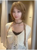 ハニーベージュ ヘーゼルベージュ ワンブリーチカラー レイヤー