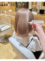 オーガニックエコ 川越(organic+eco)&nbsp;大人可愛い◎ブラウンベージュ×ミニボブ◎ぷつっと