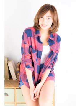 ヘアーケー(hair K) ゆるふわガーリーくびれミディ　くせ毛風