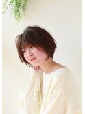 シンプル☆丸みショートボブ♪アースカラー