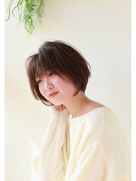 グリーンズ(Greens) シンプル☆丸みショートボブ♪アースカラー