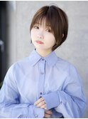 前髪あり小顔ショートボブ20代30代40代【AIN.表参道】川原大地
