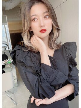 エン(en) 【en 本山】大人可愛いミディアム・インナーカラー