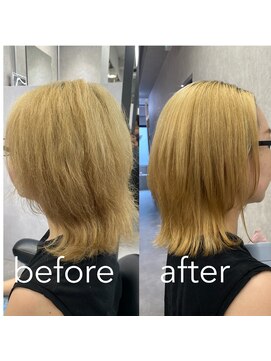 ヘアサロン ドットプラス 町田店(dot. plus) 【山本 直幸】酸性ストレート×ブリーチ毛