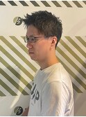 大人男子の爽やかアップバング ベリーショート #3