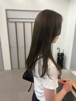 ローレンアオ(LOREN AO)&nbsp;デザインカラー/レイヤーカット/ウエットヘア/オリーブベージュ