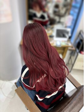 ハピネス 梅田茶屋町店(HAPPINESS) チェリーレッド ワインレッド  韓国風巻き