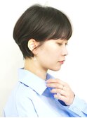 丸みショート・ボブ/丸顔/前髪あり/絶壁解消/20代/30代/長め
