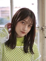 グロウ 恵比寿(grow)&nbsp;ブリーチなし/ブラウン/ワンレングス/ミディアム/30代/前髪あり
