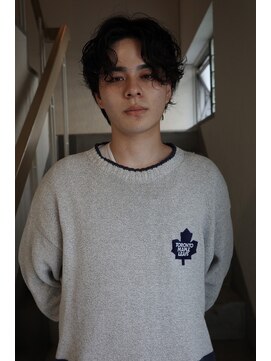 セントラル 三宮店(central) 韓国マッシュスペインカールスパイキーショートブルーブラック