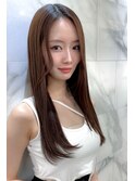 海外風大人レイヤーストレートミディ