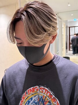 アンサー 渋谷(ANSWER) メンズバレイヤージュカラーハイライトカラーセンターパート韓国