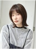 大人ハイライト×ぱっつんボブ