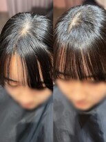 クルム(KURUMU)&nbsp;前髪ストレート/クロスパーマ