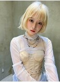 ACE 横浜 ブロンド×ぱっつんボブ