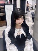 地毛風黒髪艶カラー