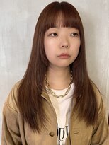 カールム(carlm)&nbsp;【顔まわりレイヤー】オレンジブラウン×艶ロング