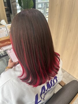 テラスヘアヴィラ 新潟駅南(TERRACEhairVilla) ジューシーレッドインナーカラー