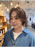 ボブにパーマ