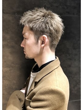 リップスヘアー 銀座(LIPPS hair) グランジツーブロック刈り上げジェントルマンアップバング
